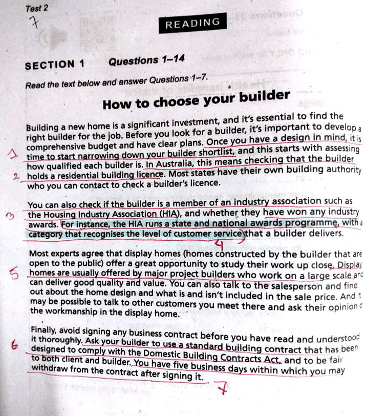 Cambridge IELTS 16 General Training Reading Test 2 with Solution and Answers: How To Choose Your Builder